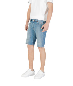 Jeckerson Light Blue Cotton Bermuda Shorts