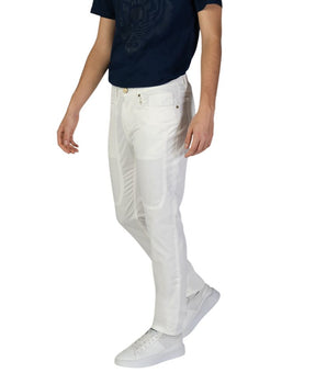 Jeckerson White Cotton Skinny Pants