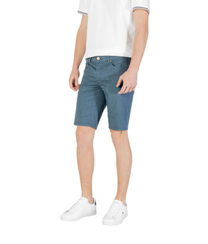 Jeckerson Blue Cotton Bermuda Shorts