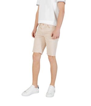 Jeckerson Beige Cotton Bermuda Shorts