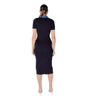 Morgan De Toi Blue Viscose Long Dress