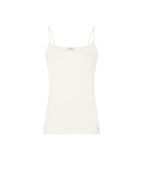 Morgan De Toi Cream Cotton Tank Tops