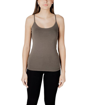 Morgan De Toi Green Cotton Tank Tops