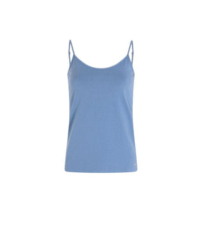 Morgan De Toi Blue Cotton Tank Tops