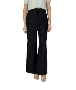 Morgan De Toi Black Polyester Casual Pants