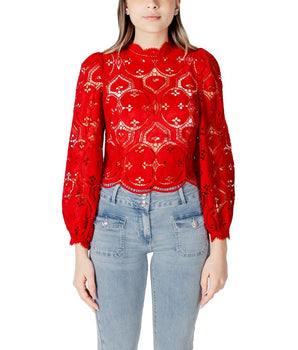 Morgan De Toi Red Polymer Blouse