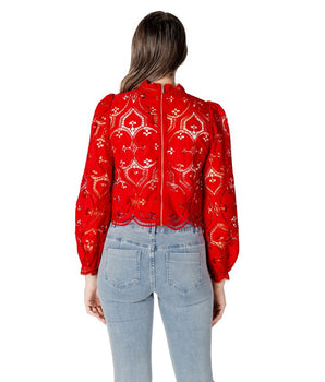 Morgan De Toi Red Polymer Blouse