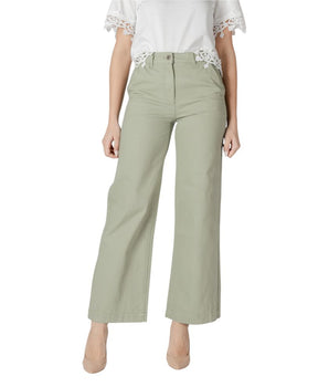 Morgan De Toi Green Cotton Relaxed Fit Jeans