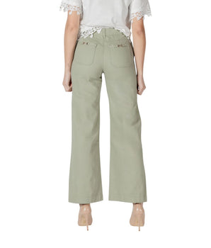 Morgan De Toi Green Cotton Relaxed Fit Jeans