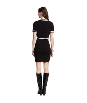 Morgan De Toi Black Viscose Short Dress