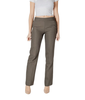 Morgan De Toi Green Cotton Casual Pants