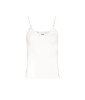 Morgan De Toi Cream Viscose Tank Top
