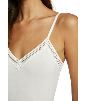 Morgan De Toi Cream Viscose Tank Top
