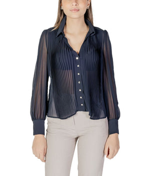 Morgan De Toi Blue Polymer Blouse