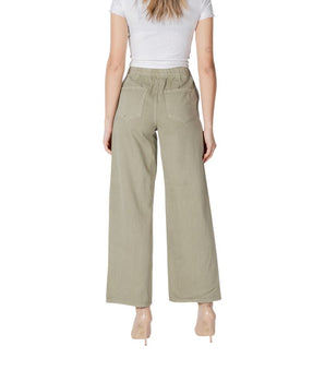 Only Green Cotton Casual Pants