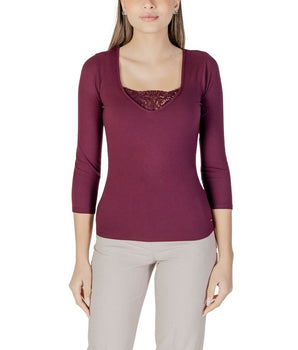 Morgan De Toi Purple Viscose Long Sleeve T-Shirt
