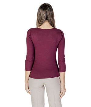 Morgan De Toi Purple Viscose Long Sleeve T-Shirt