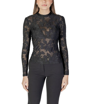Morgan De Toi Black Polyester Long Sleeve T-Shirt