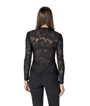 Morgan De Toi Black Polyester Long Sleeve T-Shirt