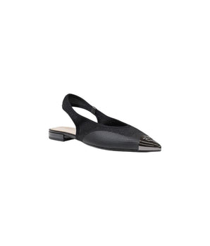 PINKO Black Leather Flat Sandals