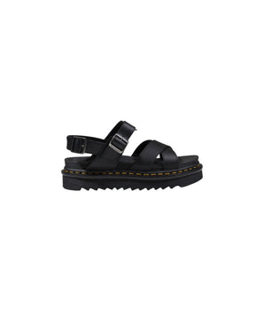 Dr. Martens Black Leather Flat Sandals