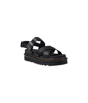 Dr. Martens Black Leather Flat Sandals
