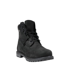 Timberland Black Leather Lace-Up Boots