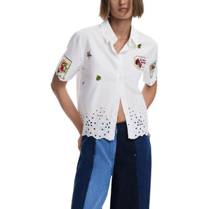 Desigual White Cotton Shirt