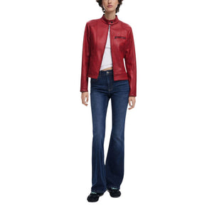 Desigual Red Polyester Jackets & Coat