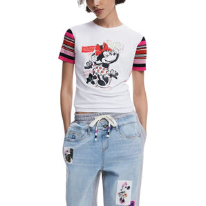 Desigual White Cotton T-Shirt