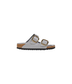 Birkenstock Gray Leather Slippers
