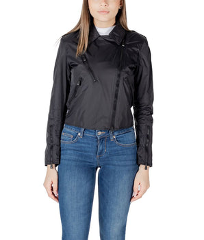Blauer Black Polyamide Biker Jacket