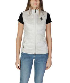 Blauer White Polyamide Sleveless Jacket