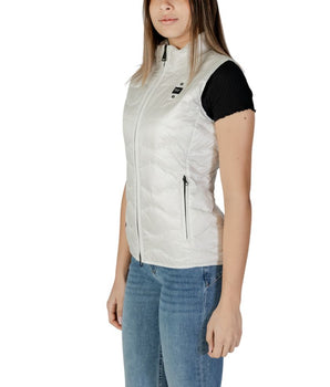 Blauer White Polyamide Sleveless Jacket