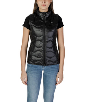 Blauer Black Polyamide Sleveless Jacket