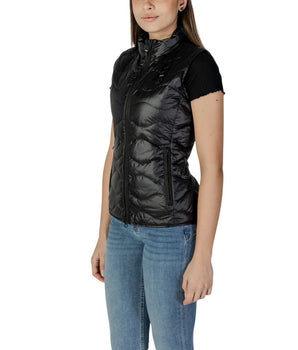 Blauer Black Polyamide Sleveless Jacket