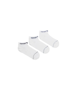 Emporio Armani Underwear White Cotton Socks