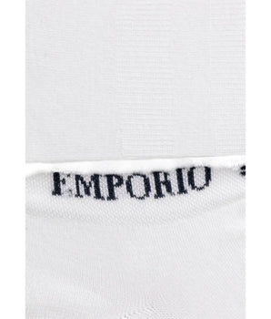 Emporio Armani Underwear White Cotton Socks