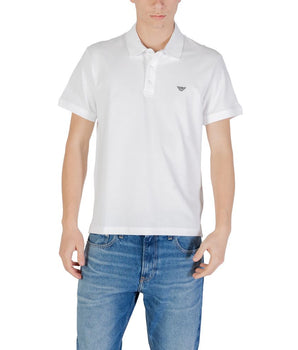 Emporio Armani Underwear White Cotton Polo Shirt