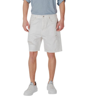 Gianni Lupo White Cotton Bermuda Shorts