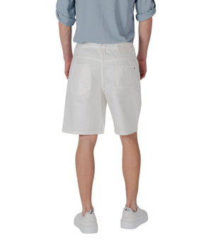 Gianni Lupo White Cotton Bermuda Shorts