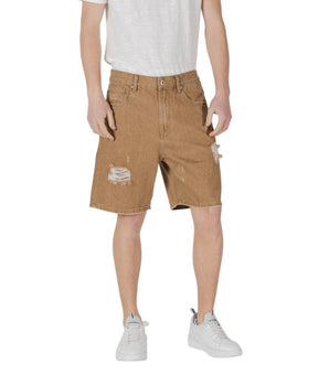 Gianni Lupo Beige Cotton Bermuda Shorts