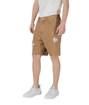 Gianni Lupo Beige Cotton Bermuda Shorts