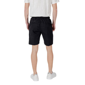 Gianni Lupo Black Cotton Bermuda