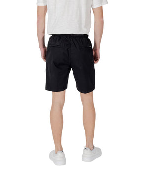 Gianni Lupo Black Cotton Bermuda Shorts