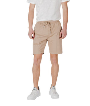 Gianni Lupo Beige Cotton Bermuda Shorts