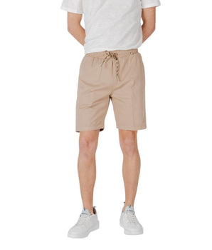 Gianni Lupo Beige Cotton Bermuda Shorts