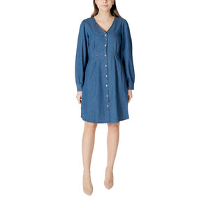 ICHI Blue Cotton Short