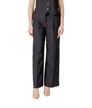 ICHI Black Polyester Pant
