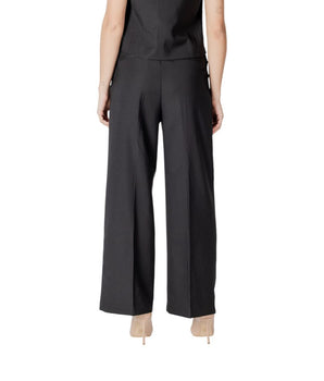 ICHI Black Polyester Pant